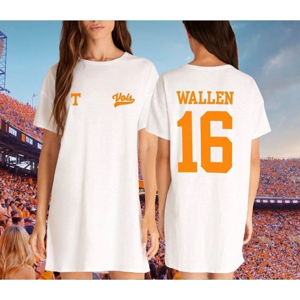 Wallen Western Tennessee Vols Long Tshirt Cowgirl Wallen 2 Sided T Shirt